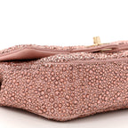 Lambskin Crystal Diamante Small Flap Light Pink
