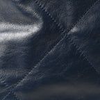 Shiny Calfskin Quilted Chanel 22 Backpack Dark Blue