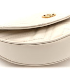 Calfskin Matelasse Mini GG Marmont Chain Belt Bag Mystic White