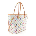 LV x TM Monogram Multicolor Neverfull MM White