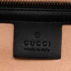 Calfskin Matelasse Small GG Marmont Shoulder Bag Black