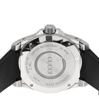 Stainless Steel Rubber 45mm Dive Quartz Watch Black
