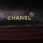 Lambskin Quilted Mini Square Flap Black