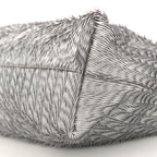 Metallic Nappa Calfskin Fringed Medium Chain Flamenco Knot Purse Silver