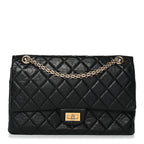 Aged Calfskin Quilted 2.55 Reissue 226 Flap Black