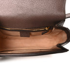GG Supreme Monogram Web Small Ophidia Flap Messenger Bag Brown