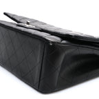 Lambskin Quilted Maxi Double Flap Black