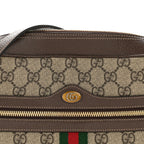 GG Supreme Monogram Web Small Ophidia Shoulder Bag Brown