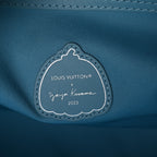 LV X YK Taurillon Monogram Keepall Bandouliere 50 Blue Multicolor