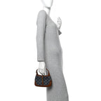 New Denim GG Monogram Calfskin Mini Jackie 1961 Hobo Blue Tea Cuir