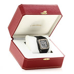 ADLC Titanium Nylon 38mm Santos 100 Chronograph Automatic Watch Black