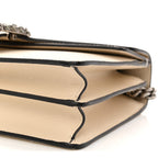 Textured Calfskin Crystal Small Dionysus Shoulder Bag Mystic White