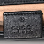 Calfskin Matelasse Super Mini GG Marmont Shoulder Bag Black
