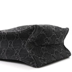 Denim GG Monogram Dollar Calfskin Mini Ophidia Tote Black Grey