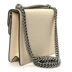Textured Calfskin Crystal Mini Dionysus Shoulder Bag Mystic White