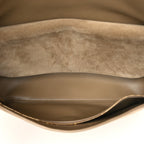 Suede Calfskin Small Souplissimo Maxi Flap Dark Beige