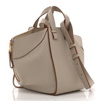 Grained Calfskin Small Hammock Shoulder Bag Light Ghost