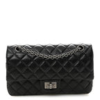 Aged Calfskin Quilted 2.55 Reissue 225 Flap Black