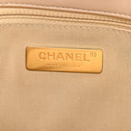 Lambskin Quilted Medium Chanel 19 Flap Beige