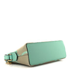 Monogram Jumbo GG Textured Dollar Calfskin Small Ophidia Dome Shoulder Bag Beige Pepperlight Mint