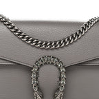 Pebbled Calfskin Small Dionysus Shoulder Bag Dusty Grey