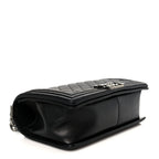 Calfskin Quilted Medium Boy Flap Black