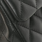 Lambskin Quilted Mini Rectangular Flap Black