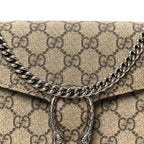 GG Supreme Monogram Mini Dionysus Chain Wallet Beige Taupe