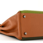 Fjord Togo Tri-Color Kelly Retourne 32 Vert Anis Gold Vert Olive