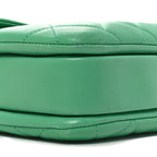 Lambskin Quilted Medium Trendy CC Flap Dual Handle Bag Green