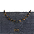 Snakeskin Wallet On Chain WOC Blue