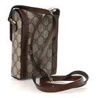 GG Supreme Monogram Mini Horsebit 1955 Crossbody Bag Beige Brown Sugar