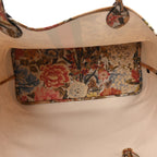 GG Supreme Monogram Water Flora Web Large Ophidia Tote Beige White Multicolor