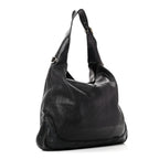 Pebbled Calfskin Medium New Jackie Shoulder Bag Black