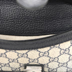 GG Supreme Monogram Textured Dollar Calfskin Small Rectangular Dionysus Shoulder Bag Beige Blue
