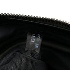 GG Supreme Monogram Appia Calfskin Web Flat Messenger Bag Black Grey