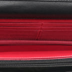 Calfskin Quilted Enchained Wallet On Chain WOC Black