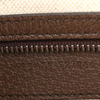 GG Supreme Monogram Textured Dollar Calfskin Web Ophidia Wristlet Shoulder Bag Beige Ebony New Acero