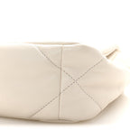 Glossy Calfskin Quilted Medium Chanel 19 Flap White Black