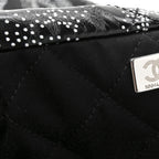 Printed Calfskin Quilted Chanel 22 Black