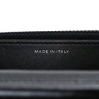 Iridescent Caviar Quilted Wallet on Chain WOC Black