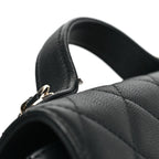 Caviar Quilted Small Business Affinity Flap Black