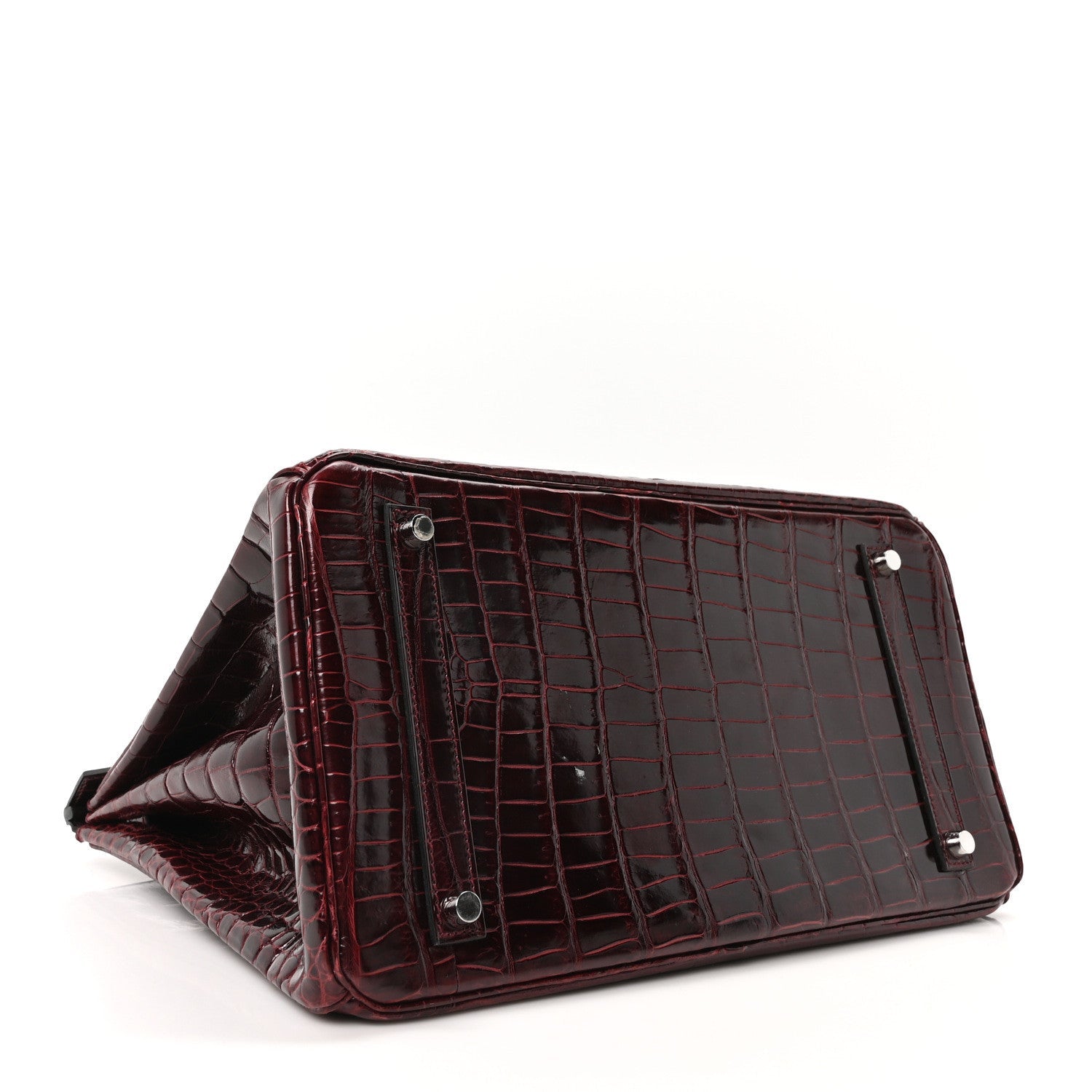 Shiny Porosus Crocodile Birkin 35 Bourgogne