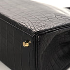 Matte Alligator Kelly Retourne 28 Black