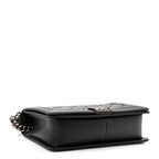 Calfskin Quilted Double Stitched New Medium Boy Flap Black