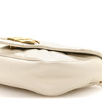 Calfskin Matelasse Super Mini GG Marmont Shoulder Bag White
