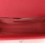 Caviar Quilted Small Boy Flap Red