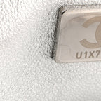 Crystal Embellished Metallic Lambskin Mini Chanel 22 Silver