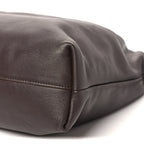 Mellow Nappa Donut Chain Large Flamenco Knot Clutch Dark Brownie