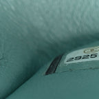 Caviar Quilted Medium Double Flap Light Blue